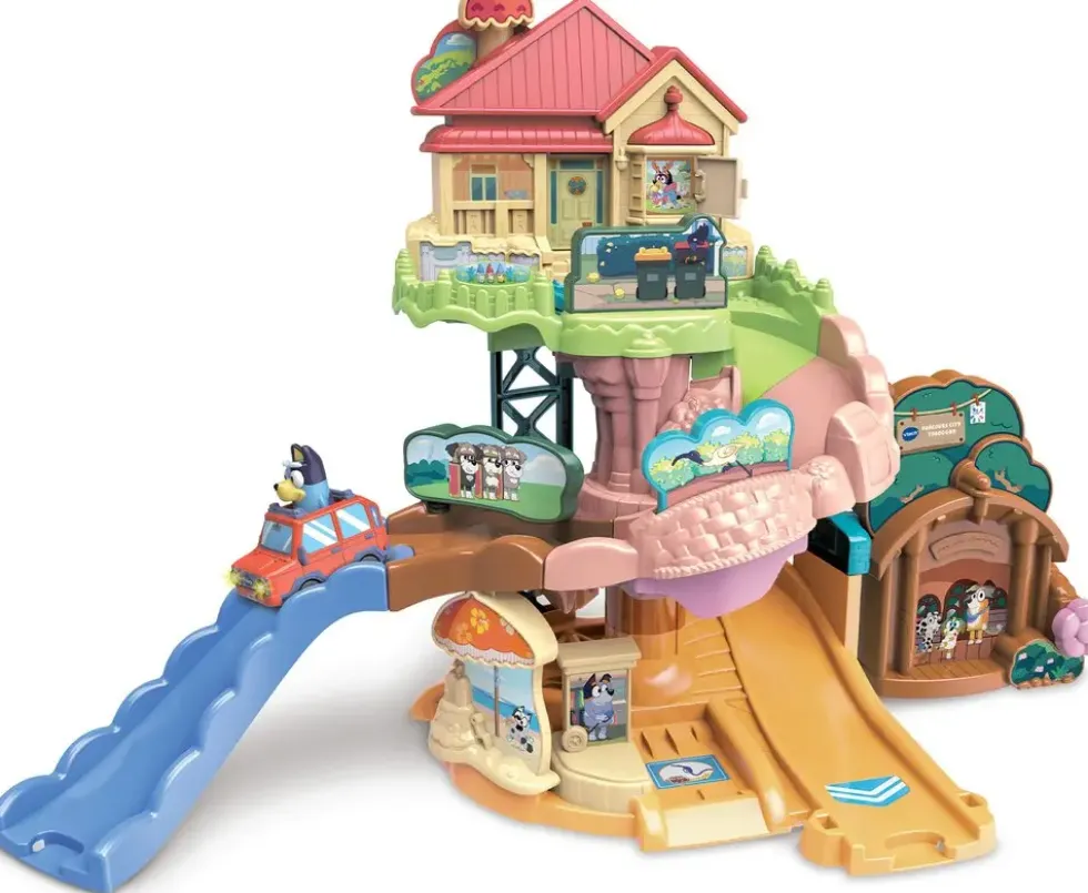 TUT TUT BOLIDES BLUEY - PARCOURS CITY TOBOGGAN (+ LA VOITURE FAMILIALE DE BLUEY)
