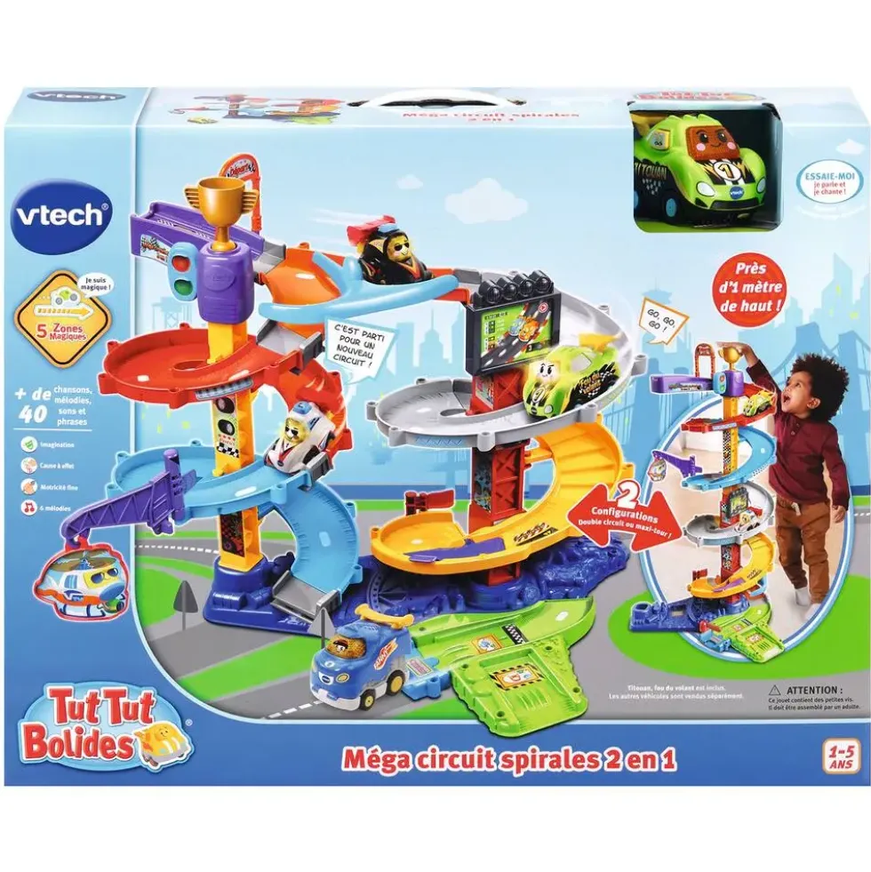 TUT TUT BOLIDES - MEGA CIRCUIT SPIRALES 2 EN 1