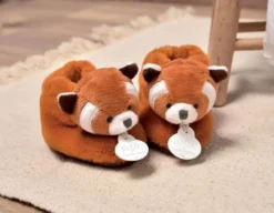 UNICEF - CHAUSSONS PANDA ROUX AVEC HOCHET - 0 A 6 MOIS