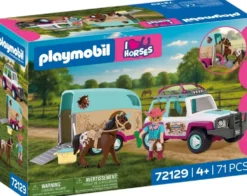 VEHICULE AVEC REMORQUE A CHEVAUX 72129