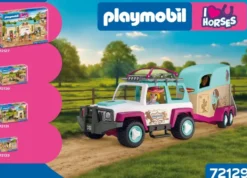 VEHICULE AVEC REMORQUE A CHEVAUX 72129