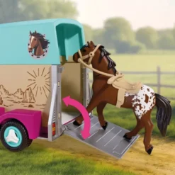 VEHICULE AVEC REMORQUE A CHEVAUX 72129
