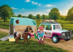 VEHICULE AVEC REMORQUE A CHEVAUX 72129