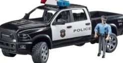 VEHICULE DE POLICE RAM 2500 AVEC FIGURINE POLICIER 1:16