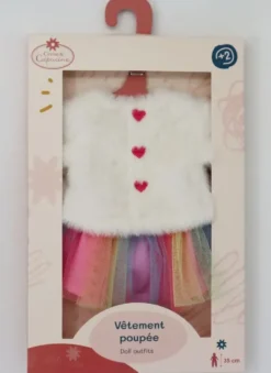 VETEMENT POUPEES - GILET FOURRURE ET JUPE TUTU
