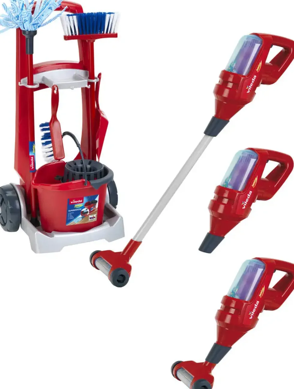 VILEDA - CHARIOT DE MENAGE + ASPIRATEUR UPRIGHT 3EN1