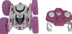 VOITURE CASCADEUSE ET LUMINEUSE ROSE RADIOCOMMANDEE 1:24