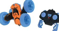 VOITURE CASCADEUSE ET LUMINEUSE BLEU RADIOCOMMANDEE 1:24