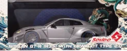 1/18 VOITURE NISSAN GT-R R35 LIBERTY WALK BODY KIT 2.0 ARGENT 2023