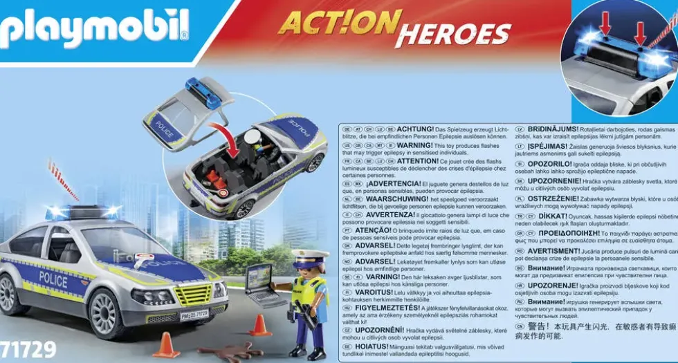 VOITURE POLICE AVEC SIRENE ET GYROPHARE - 71729