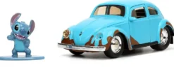 1/32 VOLKSWAGEN BEETLE W/STITCH FIGURE RUST BLUE HOLLYWOOD RIDES 1959