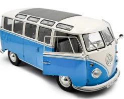 1/18 VOLKSWAGEN T1 21 WINDOWS BABY BLUE / WHITE 1962
