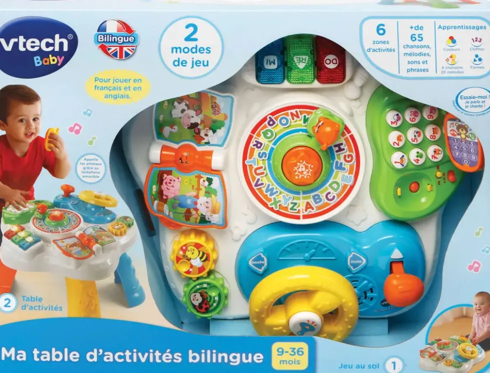 VTECH BABY - MA TABLE D ACTIVITES BILINGUE MULTICOLORE