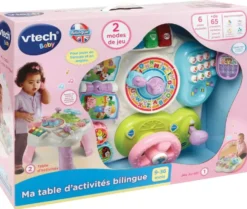 VTECH BABY - MA TABLE D'ACTIVITES BILINGUE ROSE