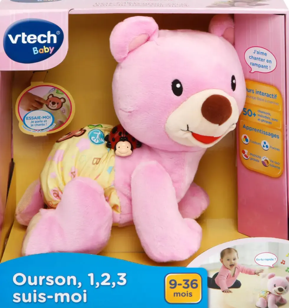 VTECH BABY - OURSON, 1, 2, 3 SUIS-MOI ROSE