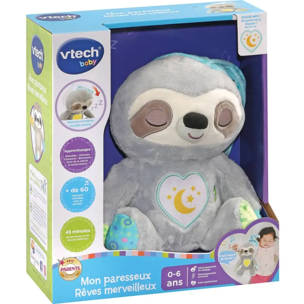 VTECH BABY - PELUCHE- MON PARESSEUX REVES MERVEILLEUX