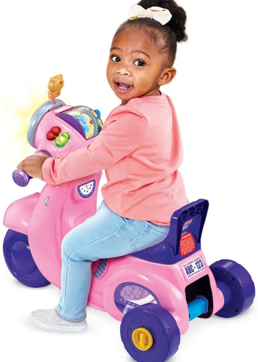 VTECH BABY - PORTEUR SCOOTER INTERACTIF 3 EN 1 ROSE