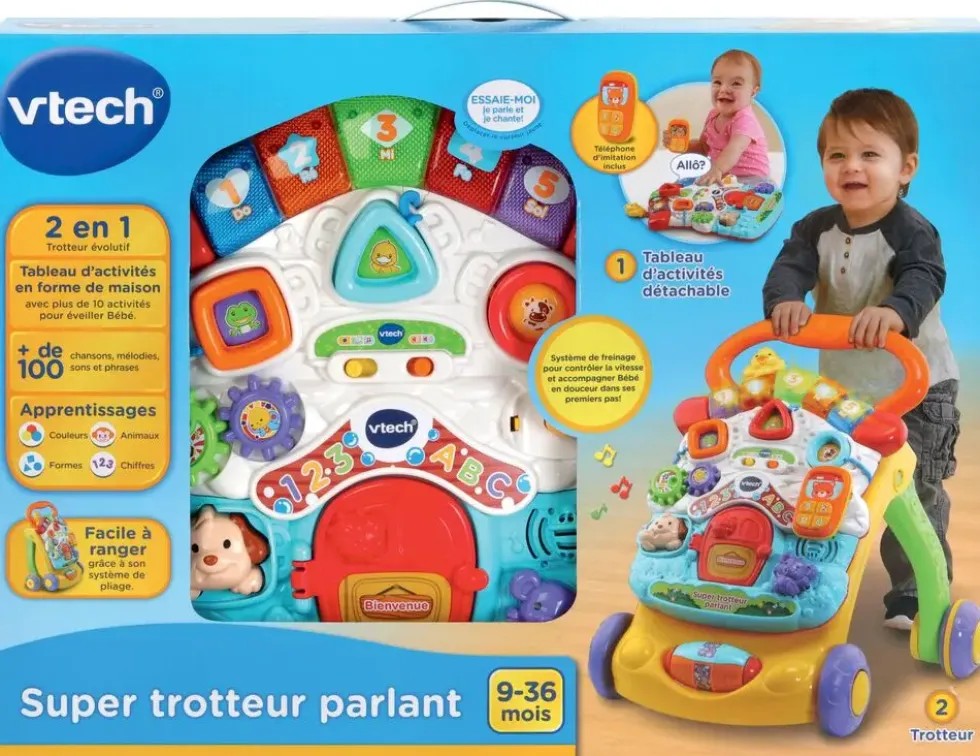 VTECH BABY - SUPER TROTTEUR PARLANT 2 EN 1 ORANGE