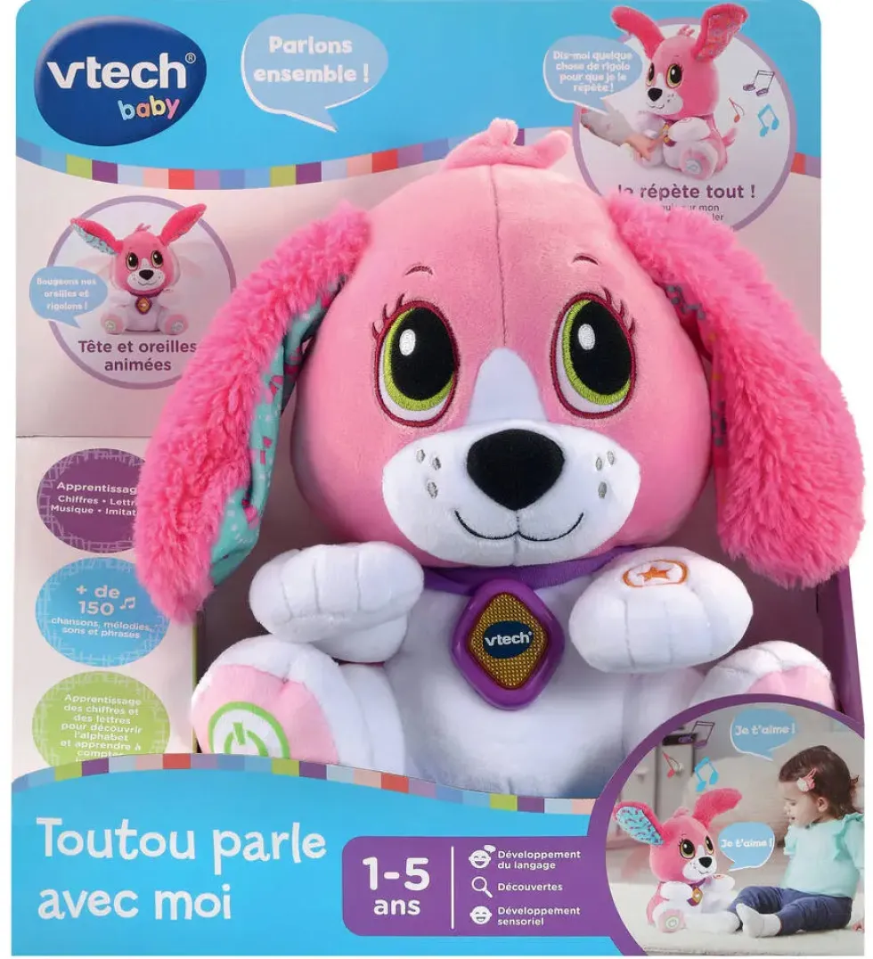 VTECH BABY - TOUTOU PARLE AVEC MOI - ROSE