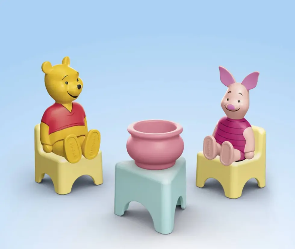 WINNIE L'OURSON ET PORCINET AVEC CABANE - 71693