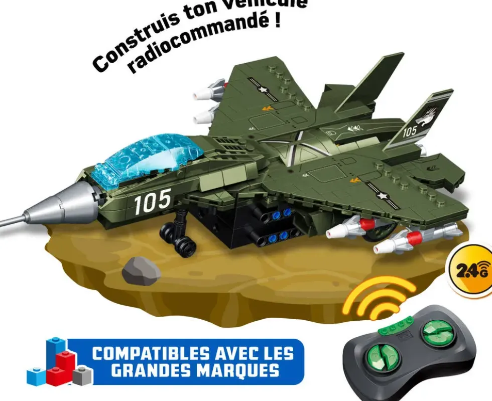 WISE BLOCK - AVION DE CHASSE MILITAIRE RADIOCOMMANDE