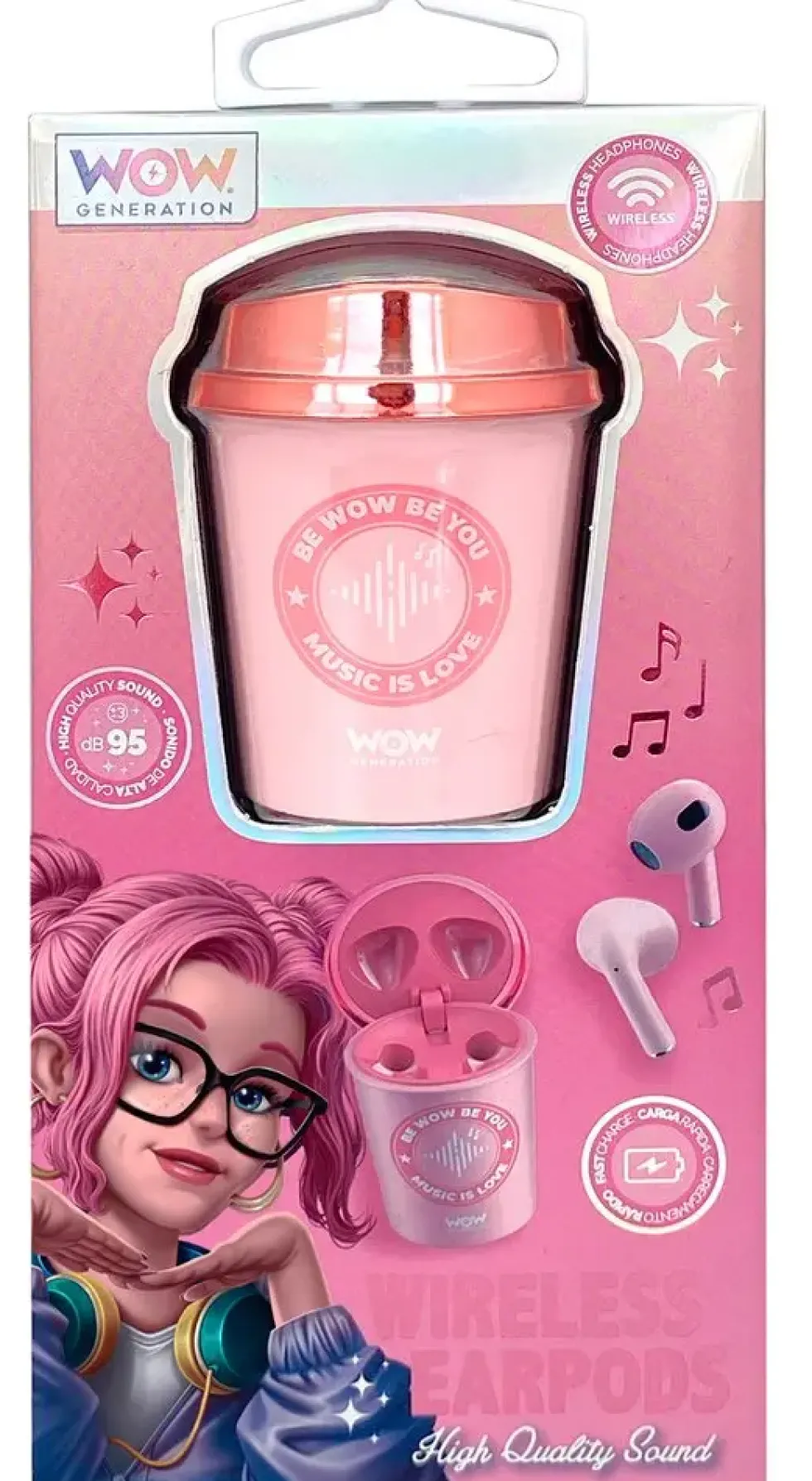 WOW GENERATION - ECOUTEURS SANS FIL BLUETOOTH AVEC SA BOITE COUPE A CAFE