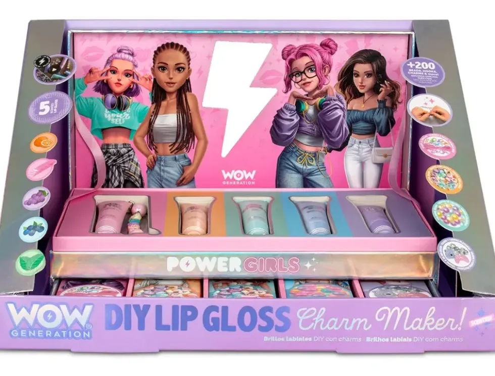 WOW GENERATION - MALLETTE DE 5 LIPGLOSS A PERSONNALISER AVEC CHARMS, PERLES ET ACCESSOIRES