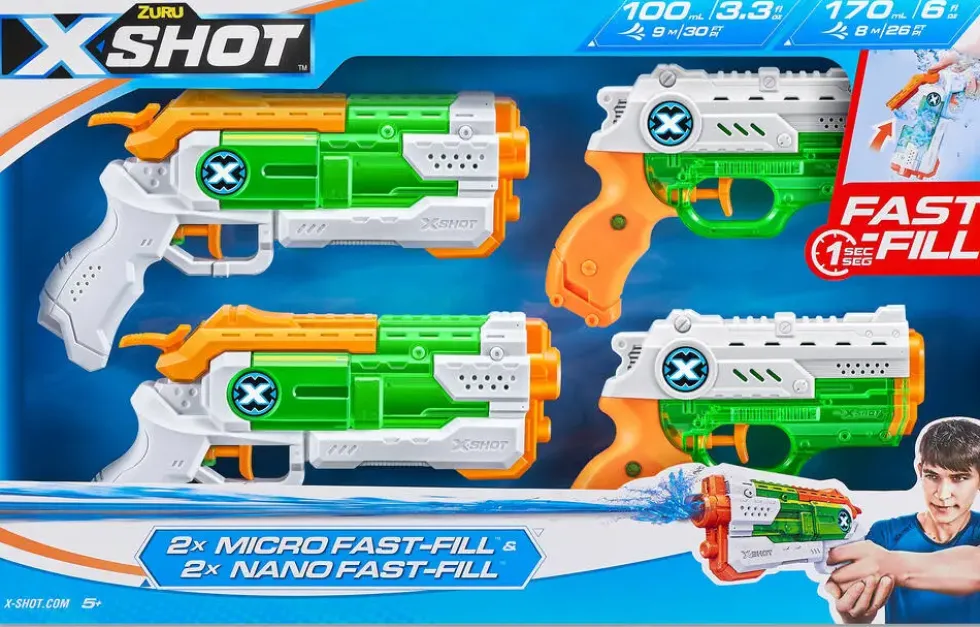 XSHOT WATER FAST-FILL- COMBO PACK 2 MICRO AND 2 NANO