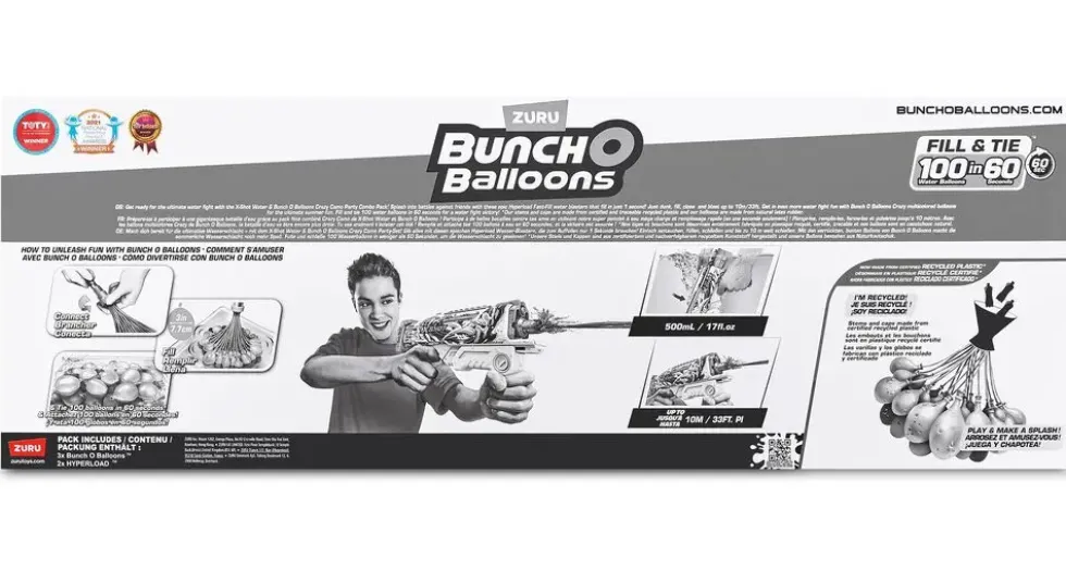 XSHOT WATER FAST-FILL 2 HYPERLOAD BLASTERS ET 3 BUNCH O BALLOONS