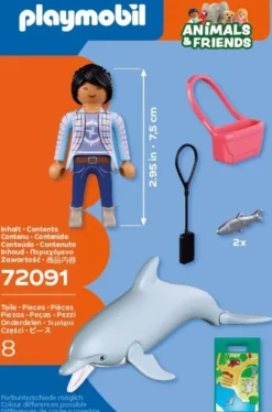 ZOO : DAUPHIN ET VISITEUR 72091