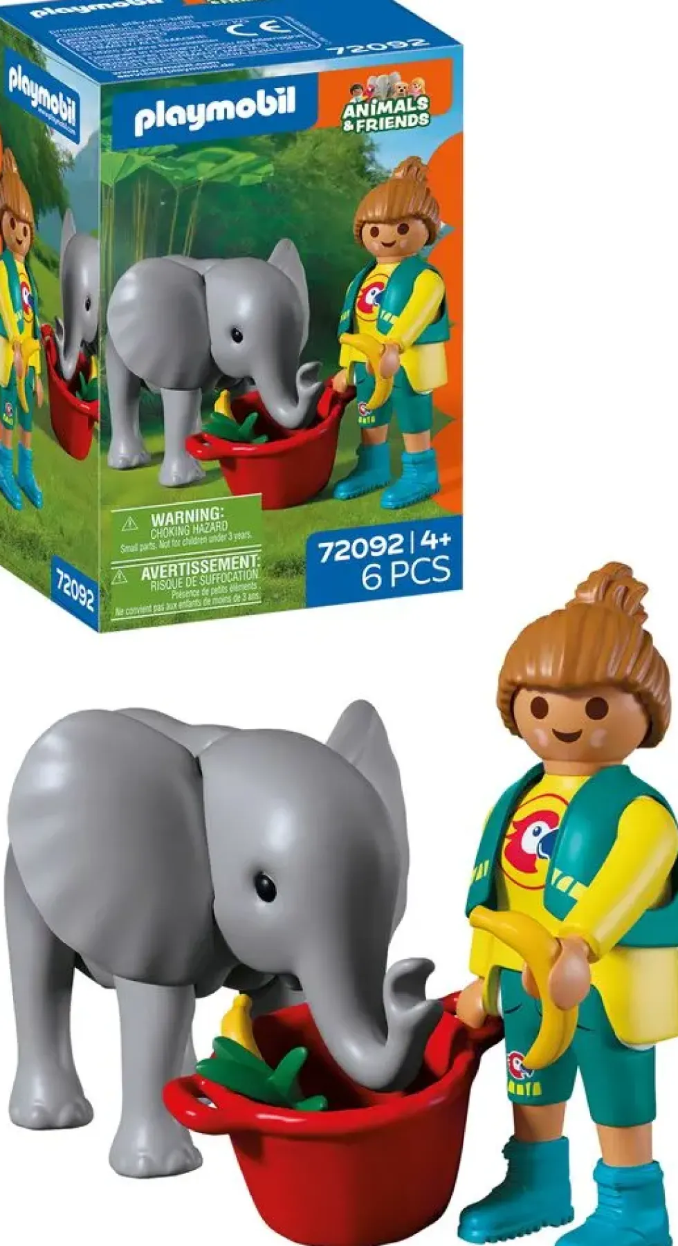 ZOO : ELEPHANTEAU ET GARDIEN DE ZOO 72092