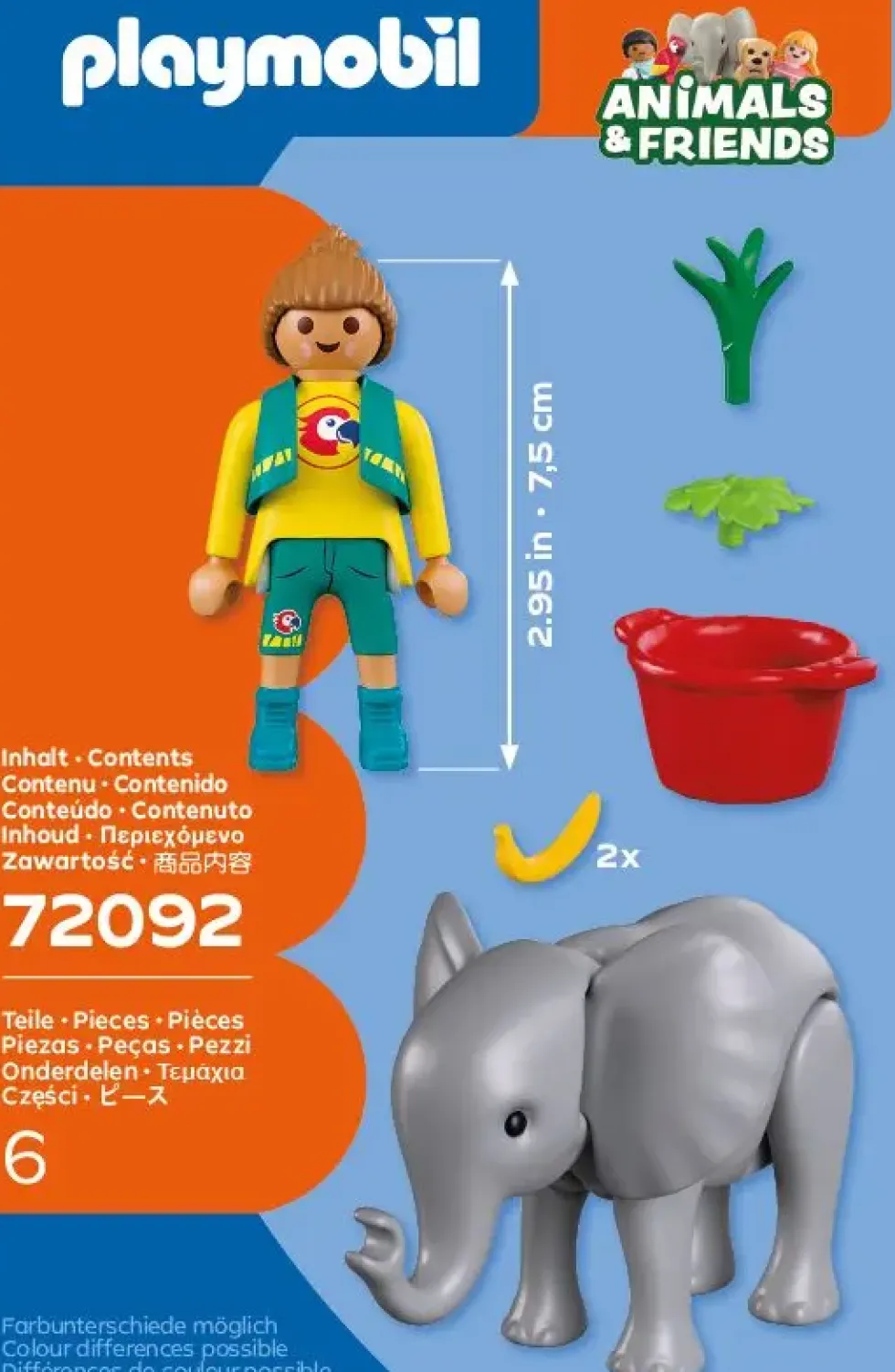 ZOO : ELEPHANTEAU ET GARDIEN DE ZOO 72092