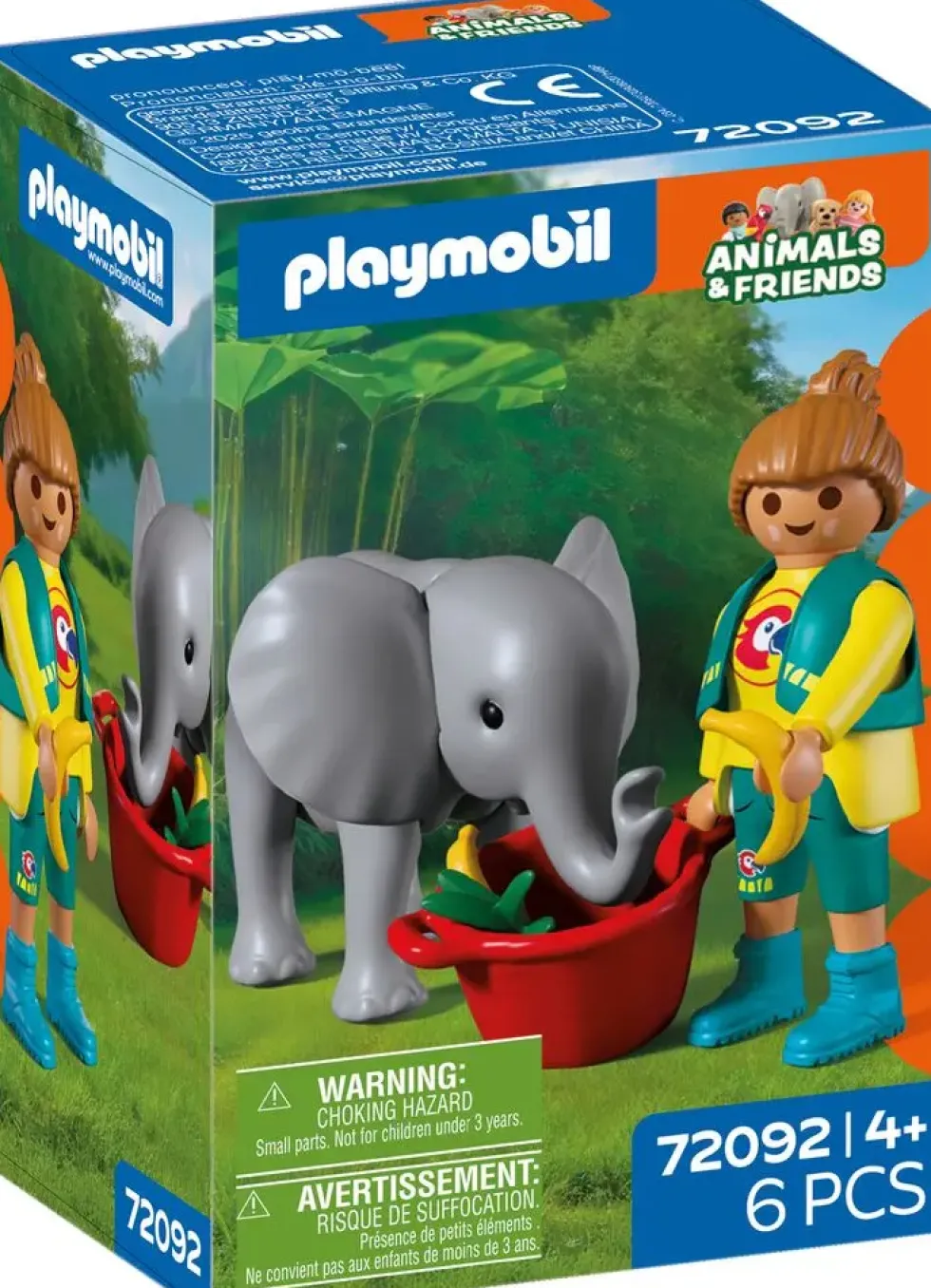ZOO : ELEPHANTEAU ET GARDIEN DE ZOO 72092