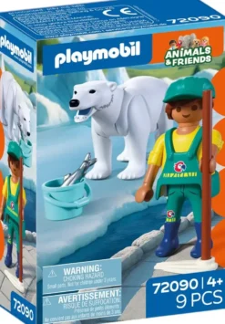 ZOO : OURS POLAIRE ET GARDIEN DE ZOO 72090