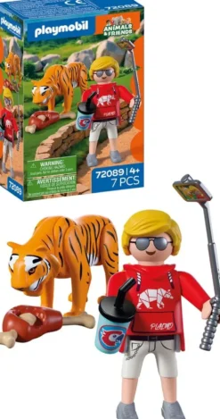 ZOO : TIGRE ET VISITEUR 72089