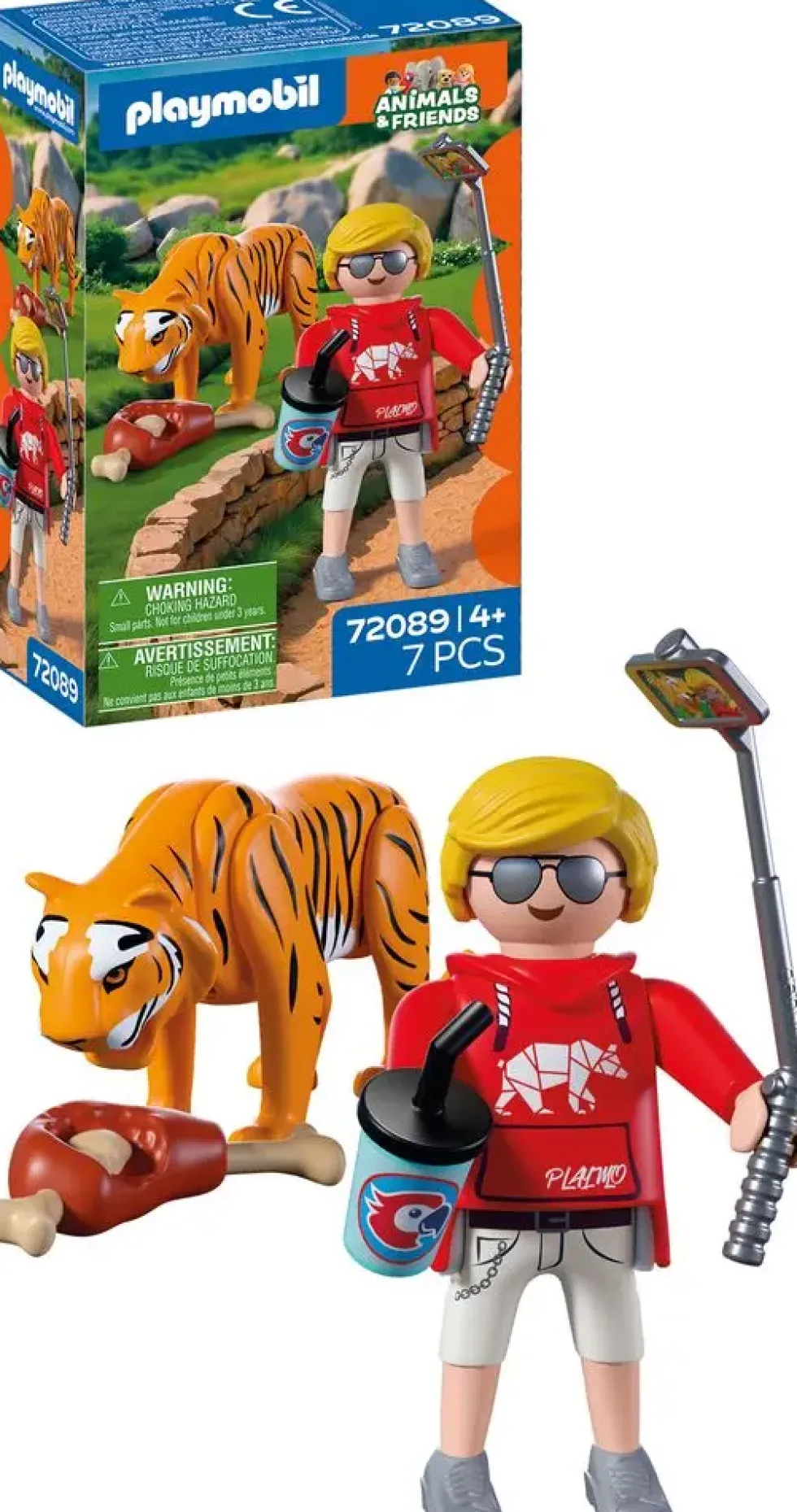 ZOO : TIGRE ET VISITEUR 72089