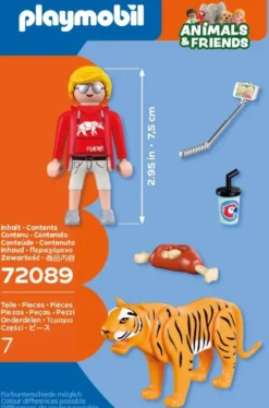 ZOO : TIGRE ET VISITEUR 72089