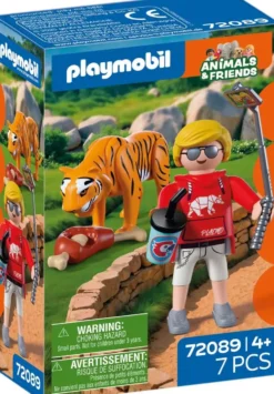 ZOO : TIGRE ET VISITEUR 72089