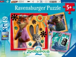 ZOOTOPIE 2 - PUZZLE 3X49 PIECES UNE NOUVELLE MISSION